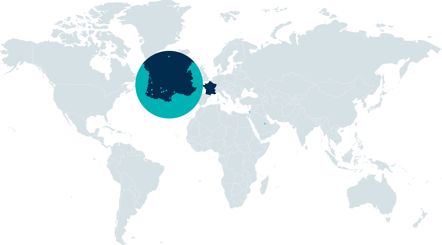 Les implantations nationales et internationales d'OTCE